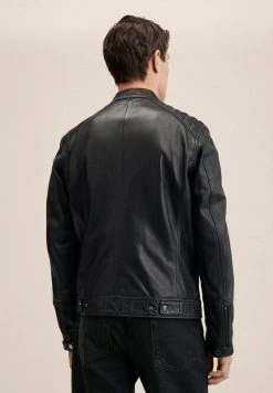 Mango Lederjacke - Zwart | Herren -Mango Populaire Boutique 8daf0ebebb9c437c97a621b8421c91e4