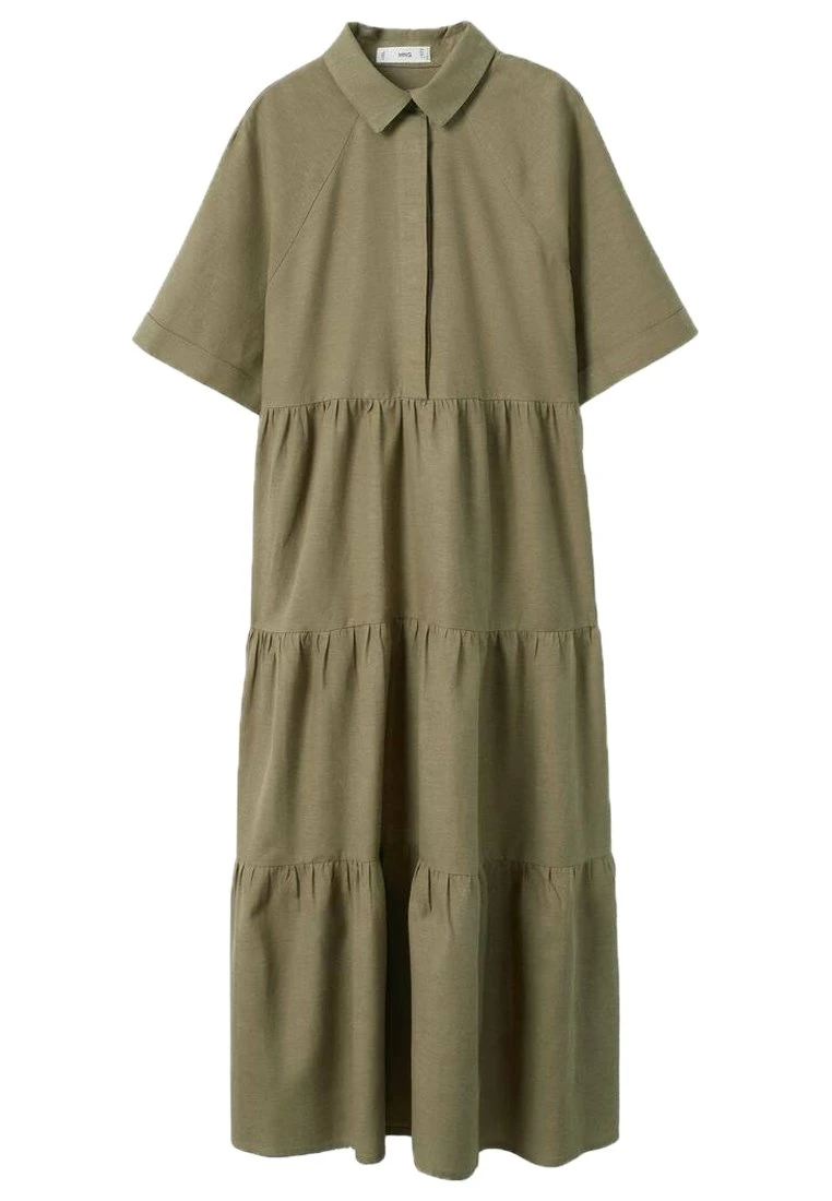 Mango MOKORO-L - Blusenkleid - Kaki | Damen 7 Mango MOKORO-L - Blusenkleid - Kaki | Damen – Bild 5