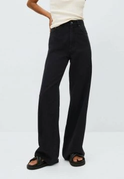 Mango Flared Jeans - Black Denim | Damen