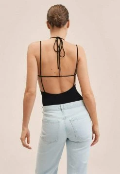 Mango Damen ROBERTA - Top - Noir -Mango Populaire Boutique 9630f4c87a2b434399ee007a2ab8c3a6