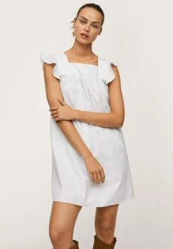 Mango PLEAT H - Freizeitkleid - Weiß | Damen