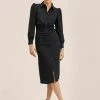 Mango Damen Blusenkleid - Schwarz -Mango Populaire Boutique 9677db9fb92e49f688bc3e3368c4662a