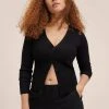 Mango CROCHY - Strickjacke - Zwart | Damen