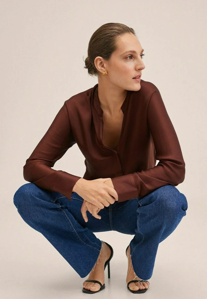 Mango VIVIAN - Bluse - Schokolade | Damen 5 Mango VIVIAN - Bluse - Schokolade | Damen – Bild 3