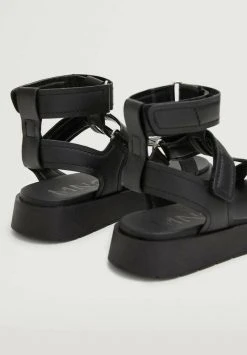 Mango Damen ROMI - Schaftsandale - Noir -Mango Populaire Boutique 973e560defdc4d7e8cee231daf7f8304