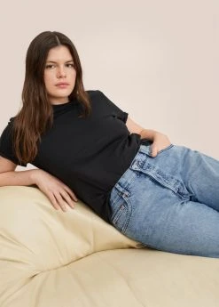 Mango Jeans Straight Leg - Mittelblau | Damen -Mango Populaire Boutique 97431306052c4f2491b8332f409820d9