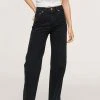 Mango Jeans Straight Leg - Black Denim | Damen -Mango Populaire Boutique 9759fc14cc384ed888d8183f04baaadc