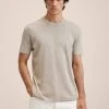 Mango LINO - T-Shirt Basic - Beige | Herren -Mango Populaire Boutique 989c59e5014245ac8b443553e8aa1e4b