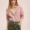 Mango MARRA - Hemdbluse - Rood | Damen -Mango Populaire Boutique 9958e58b4351444aa6e9d2efb356a881