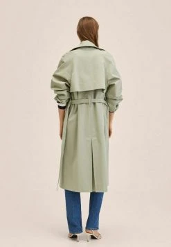 Mango Damen Trenchcoat - Vert Menthe -Mango Populaire Boutique 99ef9e12aaf145a9b5d84f39c6e14f87