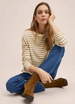 Mango Langarmshirt - Middenbruin | Damen -Mango Populaire Boutique 9a3b061583844374a74c40201541bba9