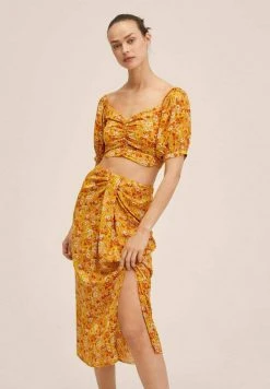 Mango PISA L - Wickelrock - Geel | Damen -Mango Populaire Boutique 9d674e86ce0d478b9d68e60885de9db8