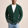 Mango Herren Strickjacke - Dark Green -Mango Populaire Boutique 9d6f40ff02df4589952766dbdf07bfb8