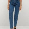 Mango Jeans Straight Leg - Dark Blue | Damen