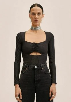 Mango Langarmshirt - Noir | Damen
