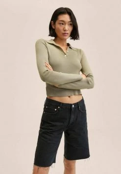 Mango Damen ANAIS - Jeans Shorts - Black Denim