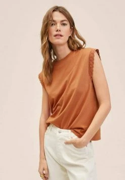 Mango Damen Top - Oranjebruin
