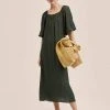 Mango CRINK-A - Freizeitkleid - Khaki | Damen