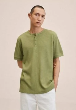 Mango JULIAN - T-Shirt Basic - Vert Moyen | Herren