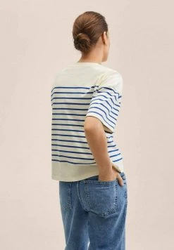 Mango Damen PSTNINE - T-Shirt Print - Blue -Mango Populaire Boutique a67359c03ff24716835adfa8690ebb06
