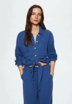 Mango BAMBULA - Hemdbluse - Bleu électrique | Damen