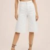 Mango LARAB L - Jeans Shorts - White | Damen -Mango Populaire Boutique aafa5fb21a6c4fc888999c92c6047657