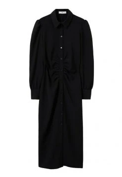 Mango Damen Blusenkleid - Schwarz -Mango Populaire Boutique acb72112a9a94223a9e4845b30586d88