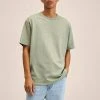 Mango ANOUK-I - T-Shirt Basic - Vert Pastel | Herren