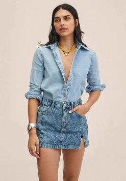 Mango Damen PAISLEY - A-Linien-Rock - Bleu Moyen