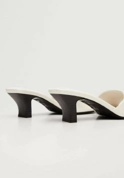 Mango COZY - Pantolette Hoch - Blanc | Damen -Mango Populaire Boutique ad5d38a490b54e17a79d393df75dae35