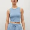 Mango Damen Top - Blauw