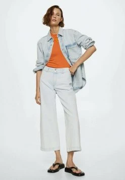 Mango CULOTTE - Flared Jeans - Bleu Délavé | Damen
