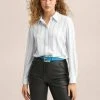 Mango Damen BASIC - Hemdbluse - Hemelsblauw -Mango Populaire Boutique adc19762cd004492afd41ae461e44157