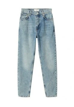Mango Damen Jeans Tapered Fit - Bleu Moyen -Mango Populaire Boutique af09e8b4d7934b6fac10b092001486b8