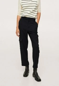 Mango MIT TASCHEN - Cargohose - Schwarz | Damen