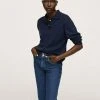 Mango KATOENEN MOM-FIT - Stoffhose - Inktblauw | Damen -Mango Populaire Boutique af1b8a922493460cbab009c117d2bae0