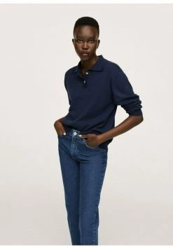 Mango KATOENEN MOM-FIT - Stoffhose - Inktblauw | Damen