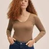 Mango FANI - Langarmshirt - Brown | Damen -Mango Populaire Boutique b29cc43b2dd8498980f88558317db9f9