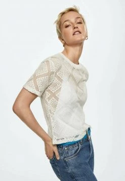 Mango GANCHI - T-Shirt Print - Weiß | Damen -Mango Populaire Boutique b35e863d2edb46a48aa74ba1f49e4c2d