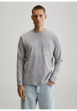 Mango Langarmshirt - Medium Heather Grey | Herren