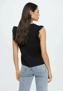 Mango Damen SUIZA - Top - Schwarz -Mango Populaire Boutique b43bdb37c17241afa7d2235176876343