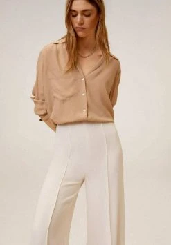 Mango Damen JUSTO-I - Stoffhose - Open Beige -Mango Populaire Boutique b58e6e72d1a6499fb398e84bad8d7590