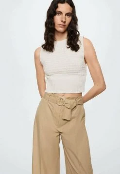 Mango MINIMAL - Stoffhose - Sable | Damen -Mango Populaire Boutique b7128ef6ebbf43b68967c655cae5419b