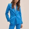 Mango MACARON A - Blazer - Blå | Damen -Mango Populaire Boutique b969d1099f1b45dc9a84c6fed141f171