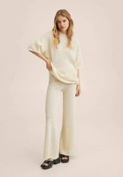 Mango Damen FIGARO - Stoffhose - Ecru -Mango Populaire Boutique ba043eb95c8a41c693d6ea04b676031e