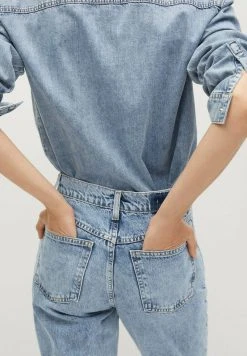 Mango Jeans Tapered Fit - Medium Blue | Damen -Mango Populaire Boutique bacb90a0ef0a40efbc79efb7a2e15ee6