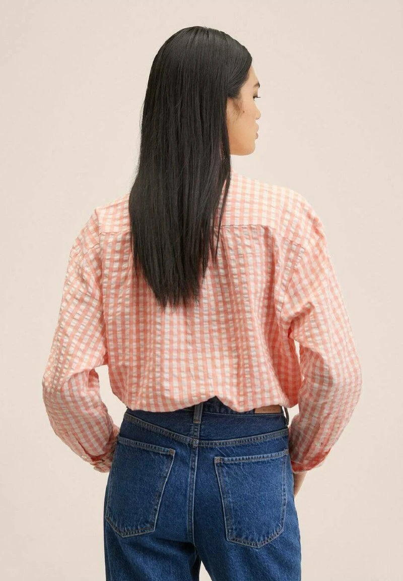 Mango Hemdbluse - Koraalrood | Damen 5 Mango Hemdbluse - Koraalrood | Damen – Bild 3