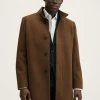 Mango FUNNEL - Klassischer Mantel - średni Brązowy | Herren -Mango Populaire Boutique bb82d41597104bd5a7524edc44f78e5b