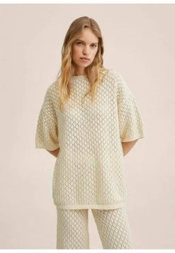 Mango T-Shirt Print - écru | Damen