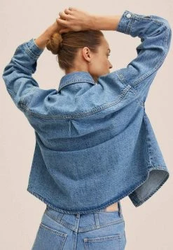 Mango AIMEE - Hemdbluse - Bleu Moyen | Damen -Mango Populaire Boutique bd998080be47470e80016724b4421f1f